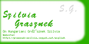 szilvia grasznek business card